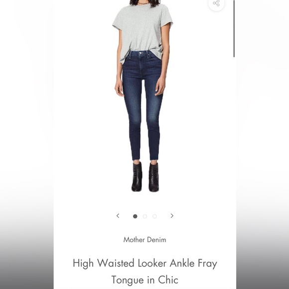 High Waisted Looker Ankle Fray Tongue in Chic - Picture 1 of 6